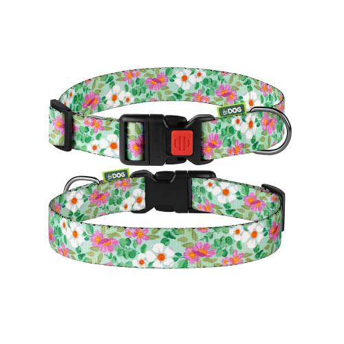 Нашийник для собаки ТМ HIDOG Flowers mint green