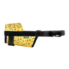 Намордник ТМ HIDOG Flowers yellow з нейлону регульований