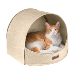 Будиночок ЛЮЛЬКА ТМ HiDOG для собаки або кота, бежевий