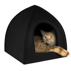 Будиночок ПАЛАТКА ТМ HiDOG для собаки або кота, чорний