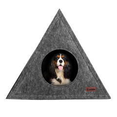 Будиночок КОСМОС ТМ HiDOG для собаки або кота, сірий