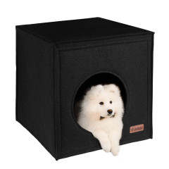 Будиночок КУБИК ТМ HiDOG для собаки або кота, чорний