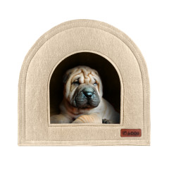 Будиночок ХАТКА ТМ HiDOG для собаки або кота, бежевий