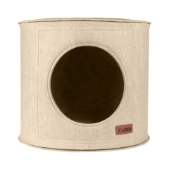 Будиночок ПУФИК ТМ HiDOG для собаки або кота, бежевий