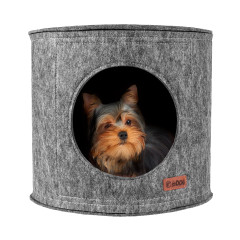 Будиночок ПУФИК ТМ HiDOG для собаки або кота, сірий