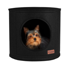 Будиночок ПУФИК ТМ HiDOG для собаки або кота, чорний