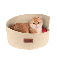 Лежанка Спіраль для собаки або кота, бежева