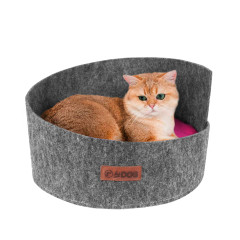 Лежанка Спіраль для собаки або кота, сіра