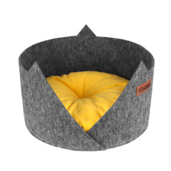 Лежанка Котик для собаки або кота, сіра