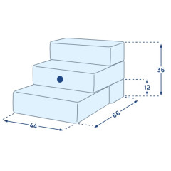 Сходинки для собак Tetris Gray Light Double
