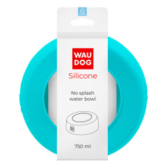 Миска-непроливайка  WAUDOG Silicone, 750 мл ( блакитний, сірий, рожевий, жовтий)