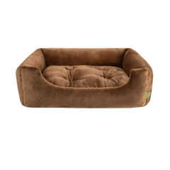 Лежанка відкрита плюшева прямокутна ТМ HiDOG для собаки або кота карамель