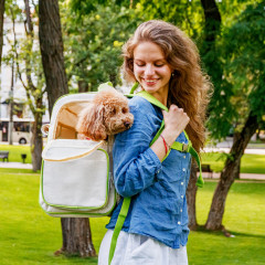 Рюкзак-переноска для котів та дрібних порід собак WAUDOG Relax Eco, 42*34*27 см, до 8 кг