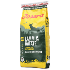  Сухий корм для активних дорослих собак Josera Lamm+Batate (ягня), 15 кг
