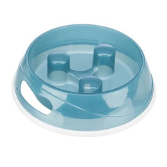 Миска Trixie пластикова для повільного годування 450 мл /20 см (блакитна)