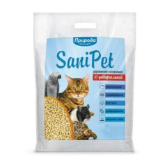 Наповнювач туалету для котів Природа Sani Pet «Універсальний» 10 кг (деревинний)