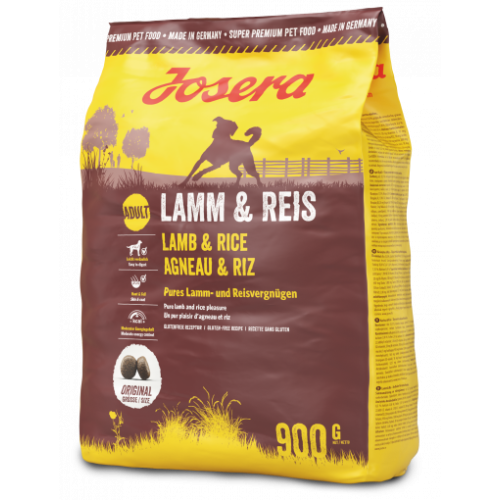 Сухий корм для дорослих собак JOSERA Lamm + Reis (Ягня та Рис), 900 г
