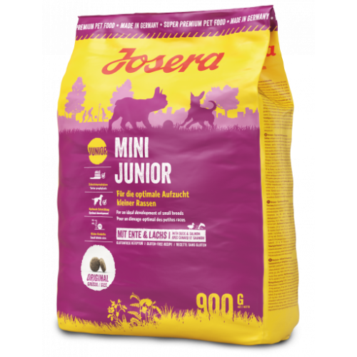 Сухий корм для цуценят та юніорів малих порід собак JOSERA MiniJunior (качка та рис), 900 г