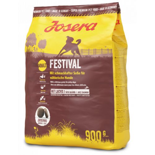 Сухий корм з соусом для дорослих вибагливих собак JOSERA Festival (лосось), 900 г