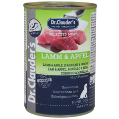 Вологий корм для собак Dr.Clauder’s Selected Meat Lamb + Apple (ягня, яловичина, свинина), 400 г