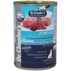 Вологий корм для цуценят Dr.Clauder’s Selected Meat Junior ( яловичина, свинина, курка), 400 г